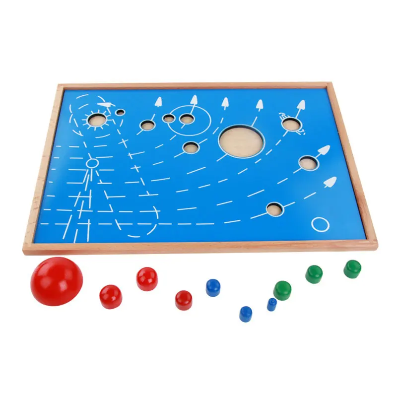 

Wooden Montessori Sensory Toys Baby Movable Galaxy Board Preschool Educational Learning Toys Juguetes Montessori ME2364H
