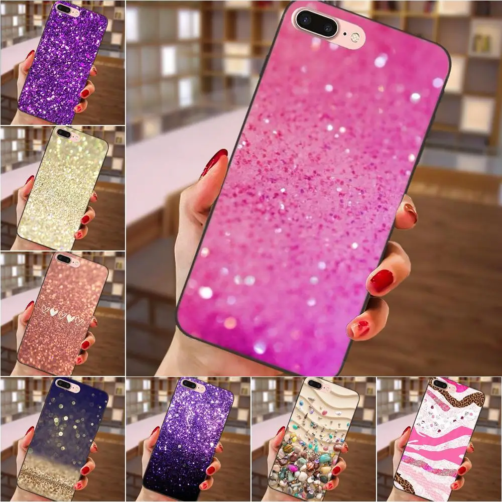 

TPU Covers Case For Huawei Honor Enjoy Mate Note 6s 8 9 10 20 Lite Play Pro P smart Glitter Sand Art