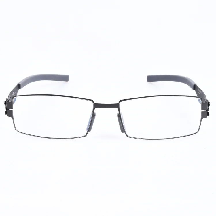 Легкий безвинтовое очки Для мужчин очки оптические очки кадр Для мужчин с поляризованные очки клип на oculos-де-грау - Цвет оправы: Gun grey frame