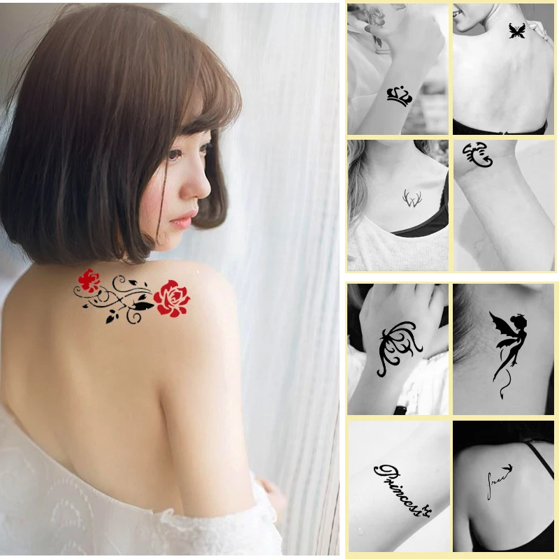 446pcs Reusable Sticker Tattoo Stencils Book Painting Template Airbrush Glitter henna tattoo stencils tattoo sticker Set Album Fixed Style