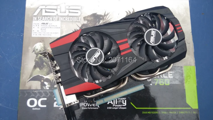 Desktop graphics for Asus Paladin gtx760 2G 256-bit games graphics