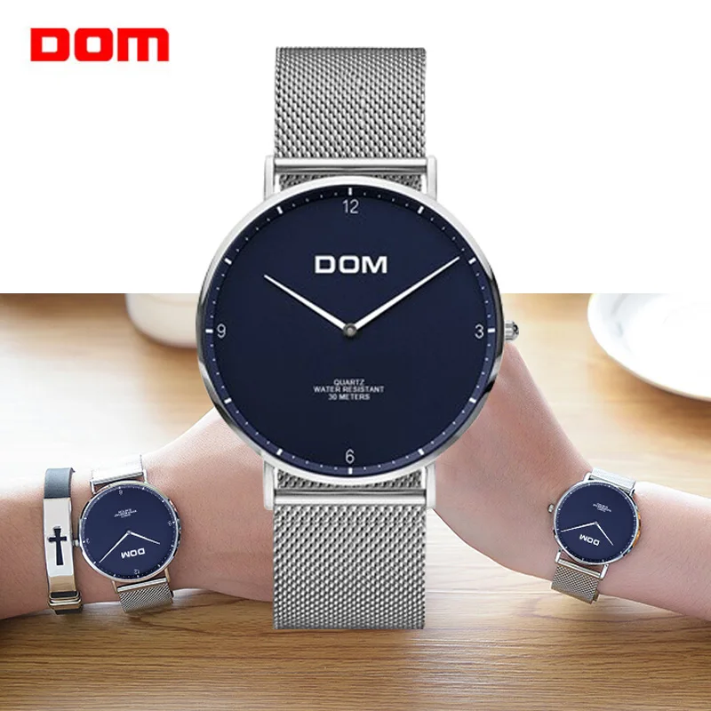 

2018 DOM Quartz Watch Women Fashion Casual Watches Waterproof Top Level Luxury Brand Quartz Leather Female Clock Ladies Wrist