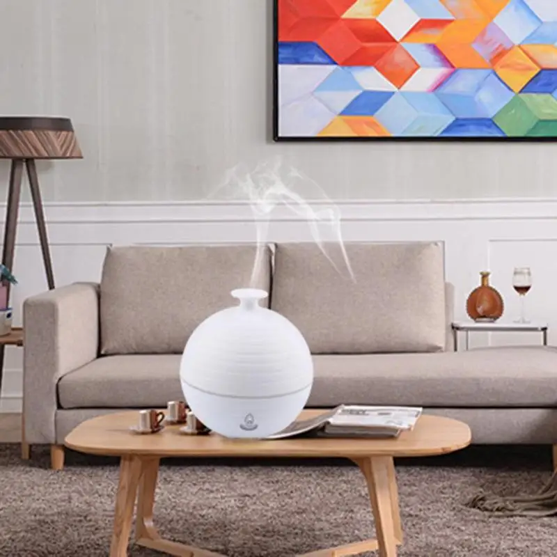 

USB Landmine Shape Aromatherapy Machine Ultrasonic Essential Oil Air Aroma Humidifier Diffuser 7 Color Lights Office Household