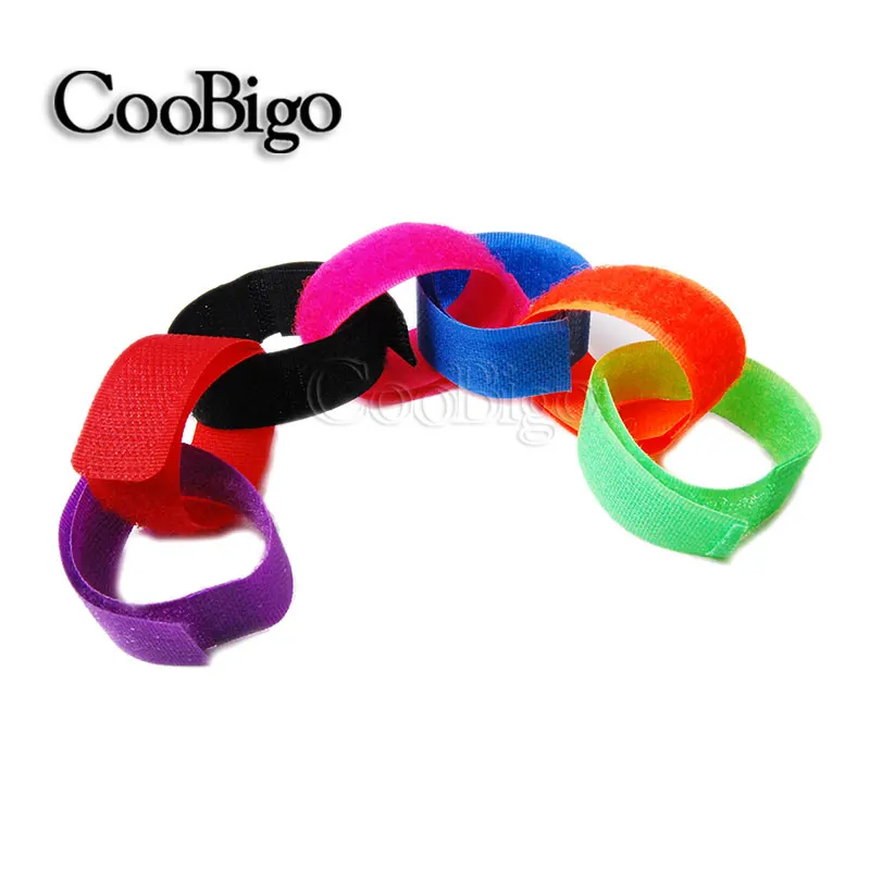 

25pcs Pack Colorful Reusable Nylon Magic Tape Hook Loop Cable Cord Ties Tidy Straps Organiser #S0035(Mix-s)