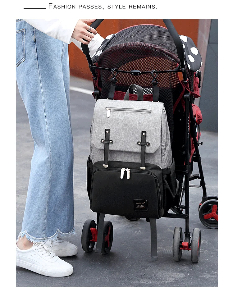 Fashion Diaper Bag Mummy Backpack Large Capacity Maternity Nappy Bag Usb Baby Stroller Bag Waterproof Oxford Handbag For Mother (22)