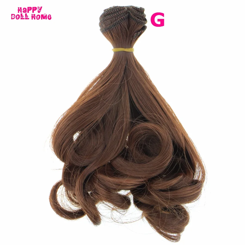 Dark Grey New 15cm Rinka Haircut DIY Long Wig Curly Hair for Dolls Accessory