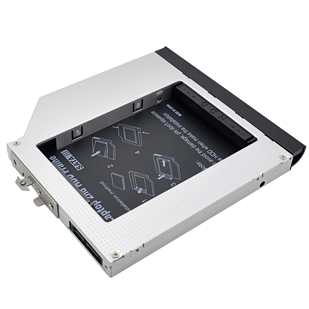 Высокая производительность 2nd HDD Caddy 12 7 мм SATA 3 0 SSD жесткий диск Корпус для HP Compaq 6530B