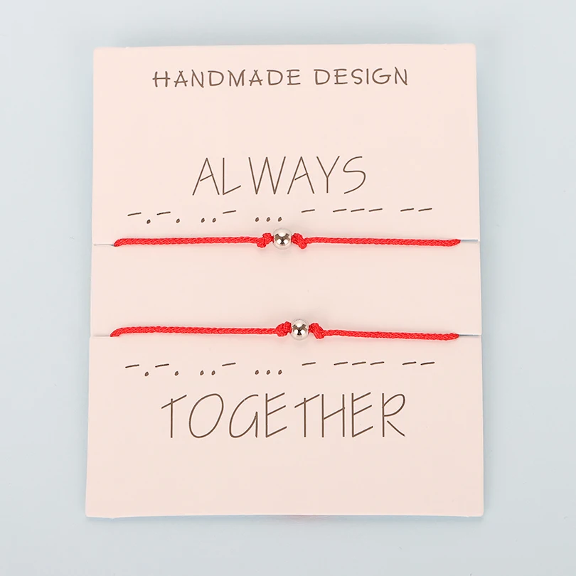 VEKNO 2pcs/lot 4mm Bead Couple Bracelets Set Men Braided Jewelry Adjustable Rope Red String Friendship Bracelet for Women VEKNO 2pcs/lot 4mm Bead Couple Bracelets Set Men Braided Jewelry Adjustable Rope Red String Friendship Bracelet for Women