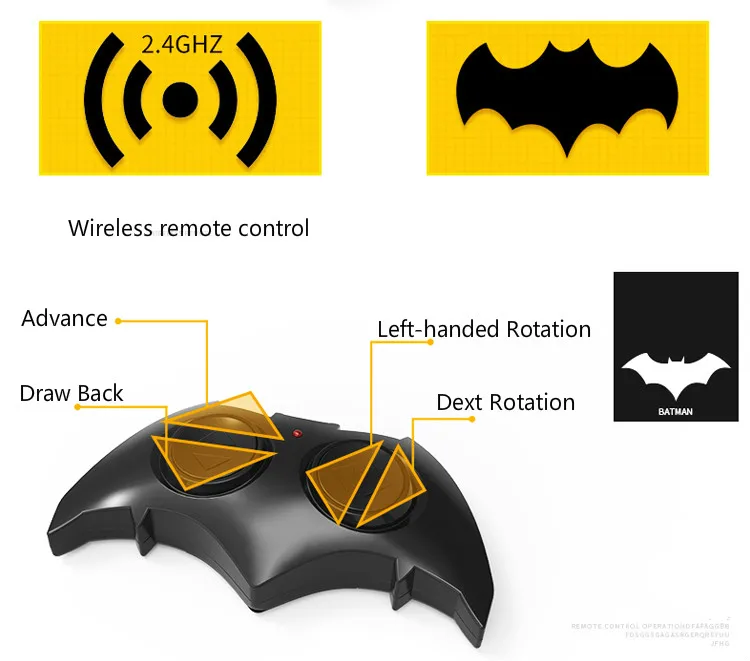 Бэтмен RC автомобиль 1:18 детские игрушки подарки перезаряжаемый 2,4 ГГц пульт дистанционного управления автомобиля Лига Справедливости