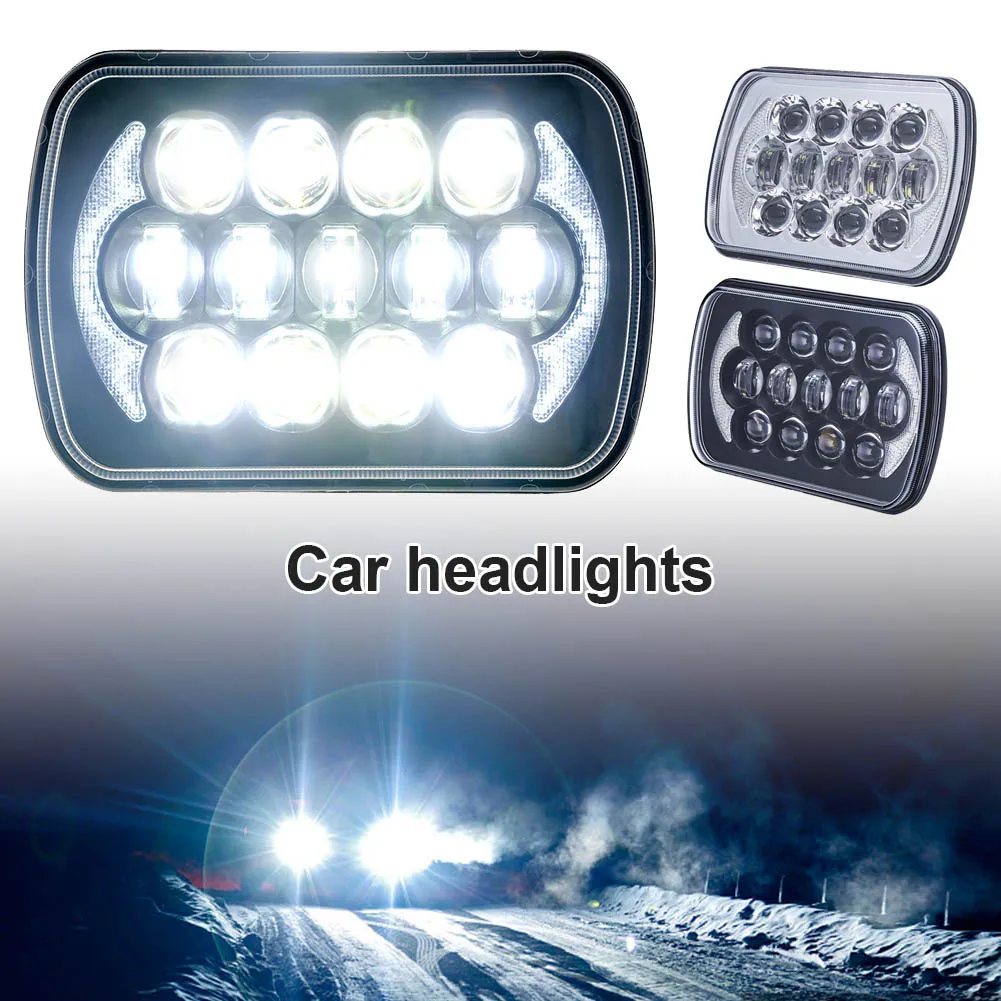 

New 85W 5x7 LED Projector Headlight Hi-Lo Beam Halo DRL for Jeep Cherokee CSL2018