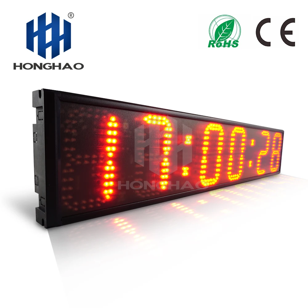 

Honghao 6" 6 Digit LED Outdoor Large Stpwatch Timer Digital Countdown Timer For Sport Conference Race Timer Remote