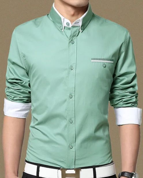 Plus Size 4XL Mens Fromal Shirts Long 
