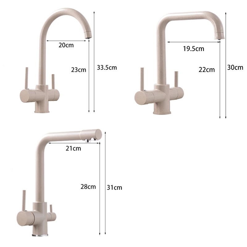  360 Degree Rotation brass drinking filtered water kitchen faucet Bend&Double right angle&Right angl - 32905942899
