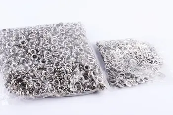 

2000sets 8MM COPPER Bright black silver metal eyelets buttons clothes accessory short