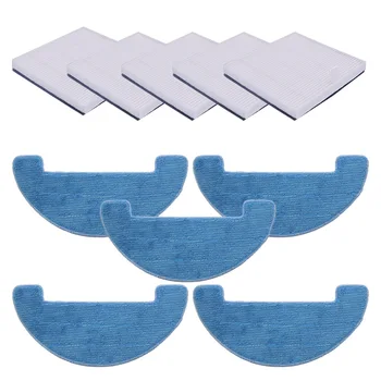 

5 pieces of Mop + 5 hepa cleaning and wiping mop cloth for Ilife V80, V8S, X800 robotic vacuum cleaner parts