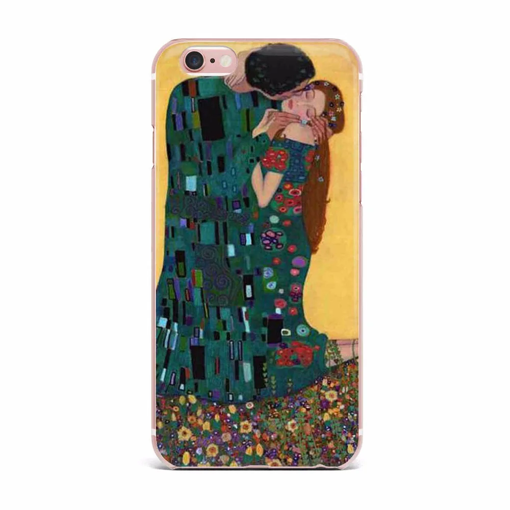 Мягкие силиконовые чехлы из ТПУ с дизайном Kiss by Gustav Klimt чехол для iPhone 5 5S SE 6 6S Plus 7 7Plus 8 8Plus X Чехлы Fundas Capa