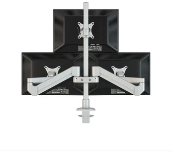 

Hyvarwey M2037 Desktop Triple Monitor Holder Support Aluminum Full Motion Triple Monitor Arm Loading 16kgs with 70cm Stand Pole