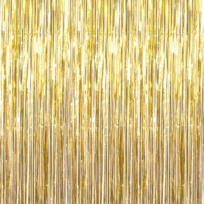 Metallic Fringe Foil Tinsel Curtain Party Christmas Shiny String Door Decor