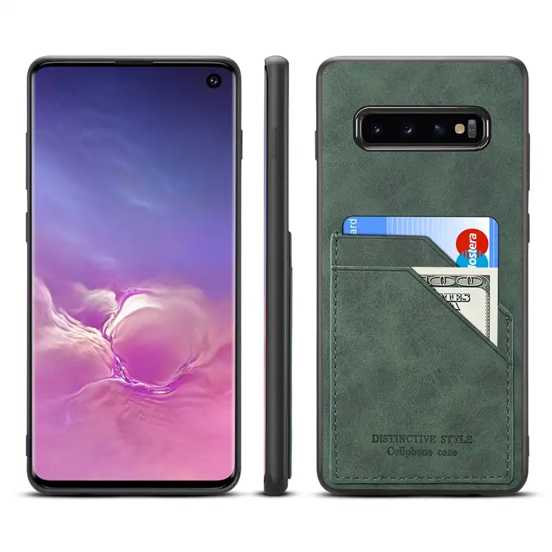 Чехол с карманом для карт Samsung Galaxy S10 S10e plus Винтажный чехол телефона из
