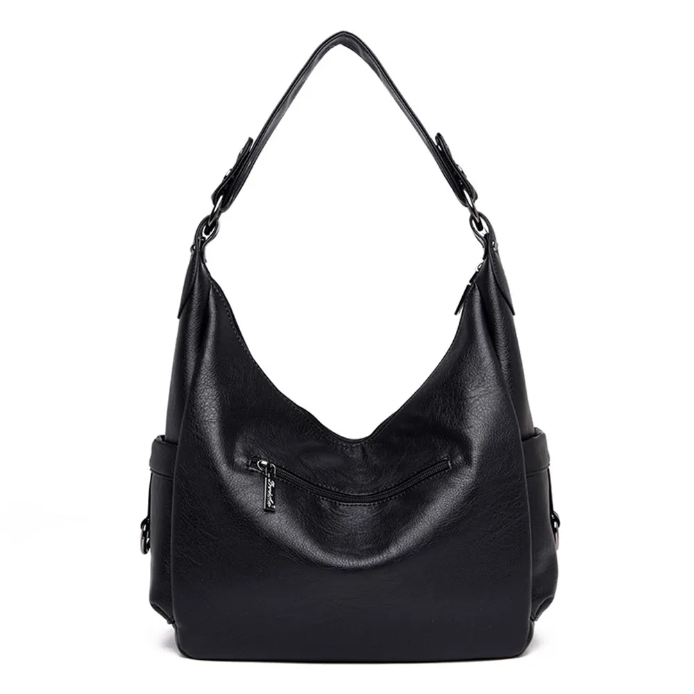 Новинка, женские кожаные сумки через плечо, сумка-тоут, Основная сумка, женская сумка-мессенджер для женщин, дизайнерские сумки через плечо, Bolsa Feminina - Цвет: Black