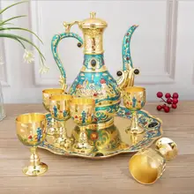 8 шт./компл. цинковый сплав металлический винный набор кухня столовая Бар Винный Графин, Самогонный аппарат аксессуары для украшения дома JJ080