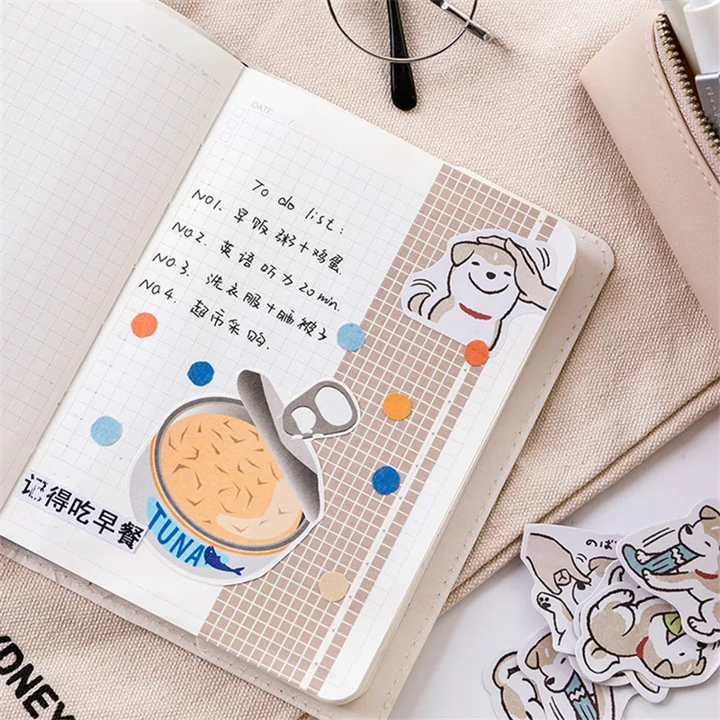 45 шт./компл. kawaii bookmark style New cute dog pattern дневник наклейки планер офисный декор