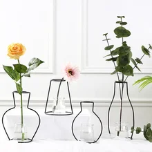 Креативная железная ваза стойка почва цветочные горшки для выращивания Органайзер вазы вечерние украшения Ваза сушеных цветов