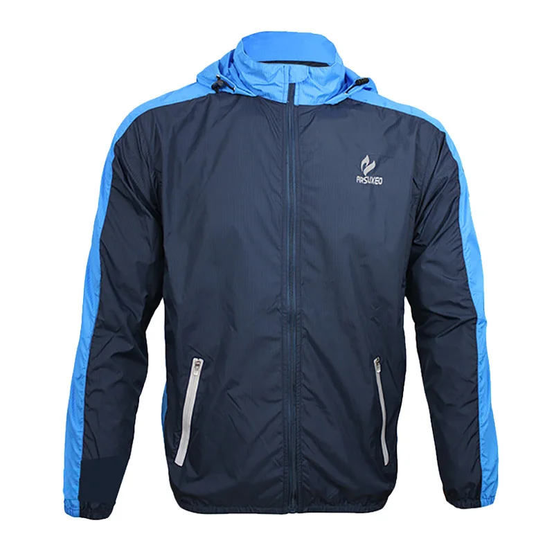 Спорт на открытом воздухе ветрозащитная велосипедная куртка Джерси велосипед бег куртка для MTB Джерси Одежда - Цвет: Синий