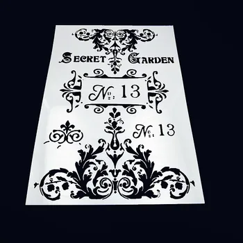 

Row of flowers plastic mold shield DIY cake scrapbook stencils hollow Embellishments printing lace ruler Valentine's Day