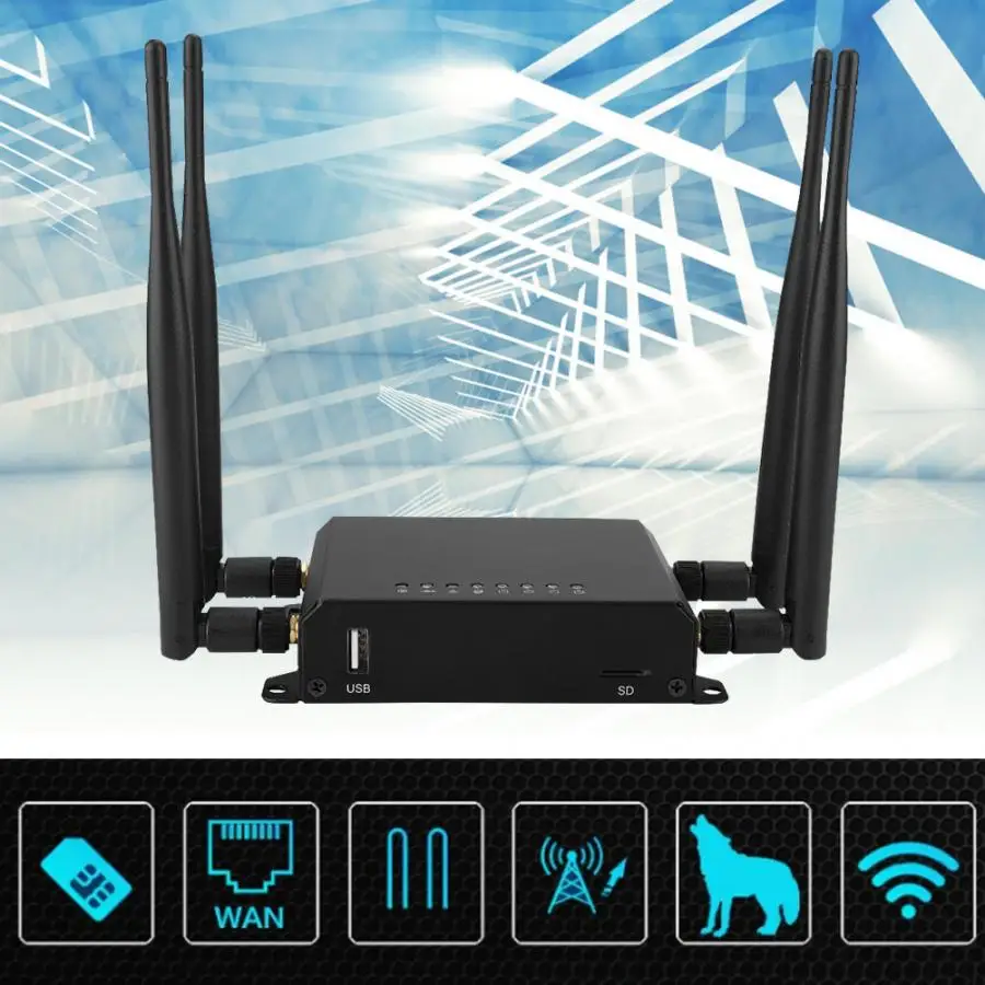 Промышленный 3G Wi-Fi беспроводной маршрутизатор Wifi точка доступа Модем со слотом для sim-карты 100-240 в антенна