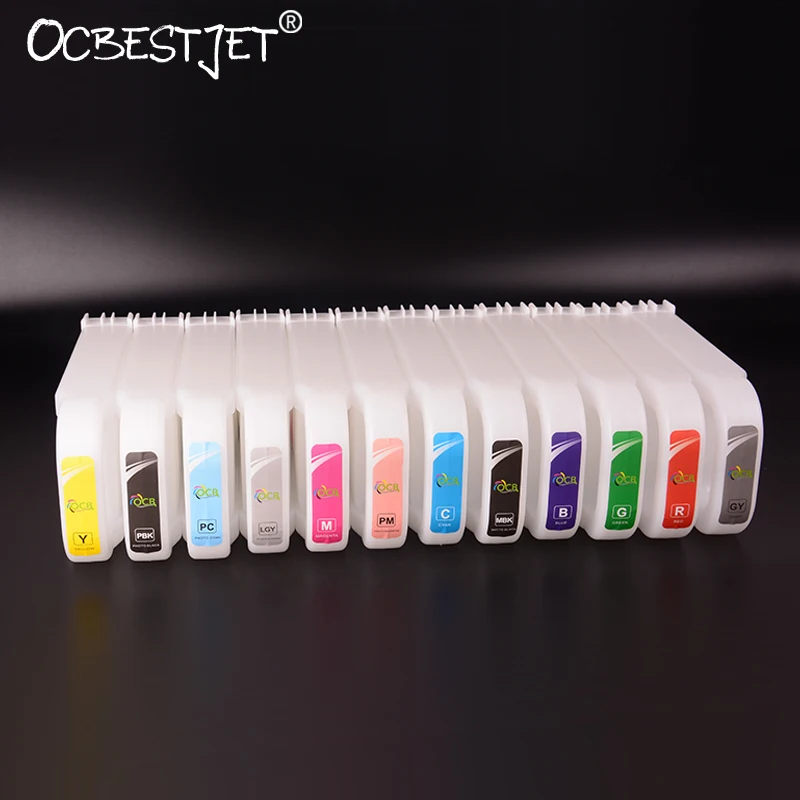 PFI 701 700ML Empty Refillable Ink Cartridge For Canon IPF 8000 IPF 9000 Printer 12 Colors (BK C