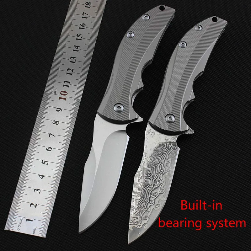 

ZT0606 Utility folding knife D2 Damascus blade TC4 Titanium alloy handle pocket knife ball bearing outdoor camping EDC knife