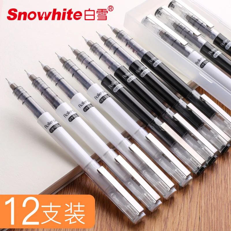 SNOWHITE X88 телесного цвета Цвет Ручка роллер полная игла Тип быстросохнущая черный 0