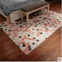 Кожаный коврик в европейском стиле, спальня, гостиная, журнальный столик, животное, коровья кожа, прямоугольный розовый коврик из бычьей кожи