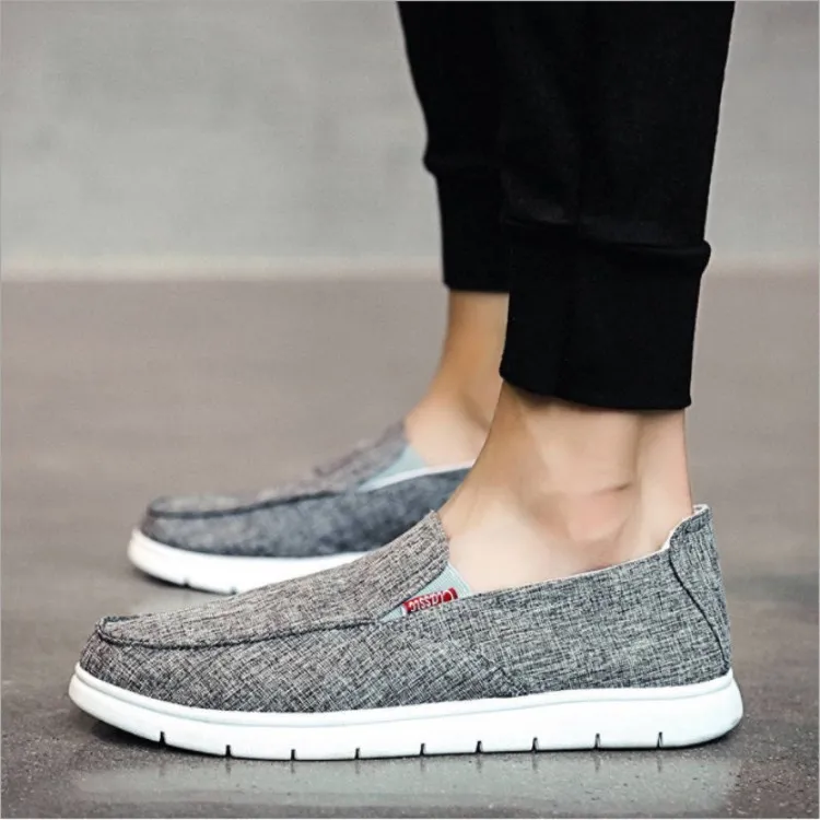 

Summer Man&Women's Classic Flats Memory Foam Cushioned Elastic Soft Canvas Daily Slip-On Casual Sneaker Flat Shoes