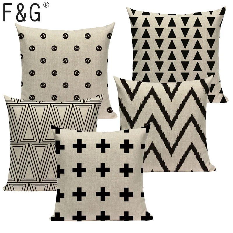 

Nordic Geometry Cushion Cover Linen Cotton High Quality Pillow Case Sofa Bedroom Chair Sofa Home Decor Throw Pillow Cover Custom