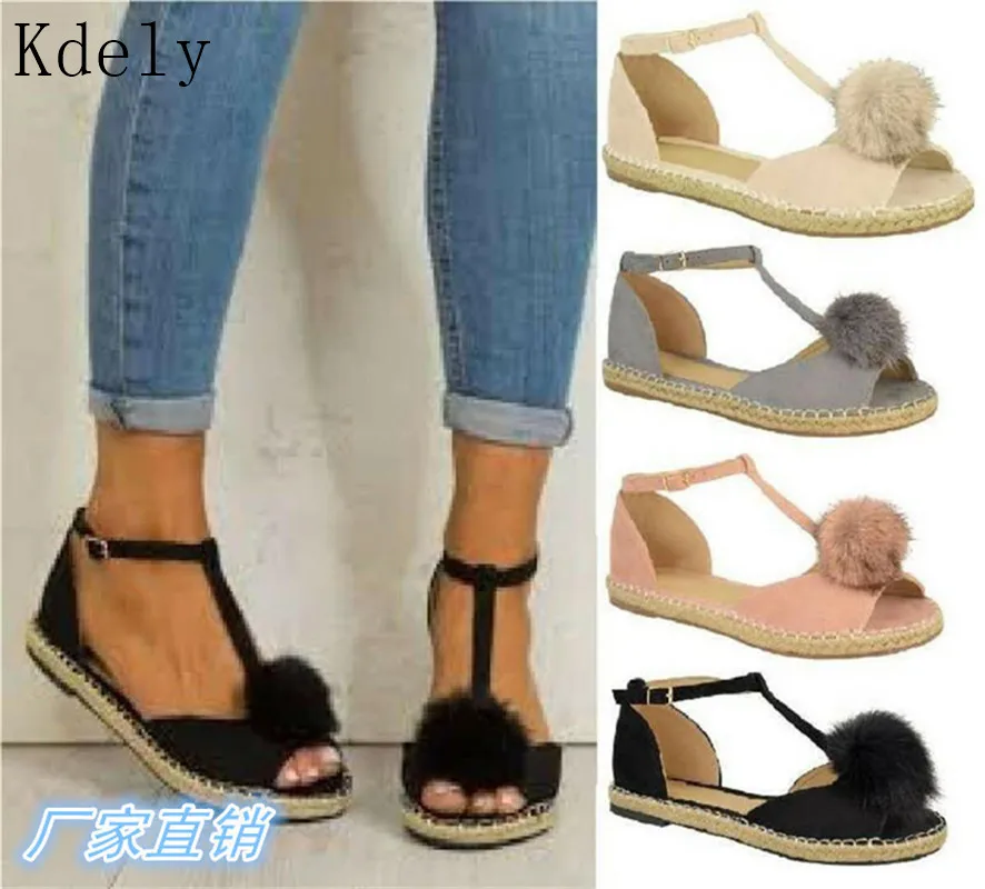 

Flat Sandals Women Sandal Peep Toe Design Flat Shoes Torridity Beach Lady Shoes Sandalias Mujer 2019 Middle Heel
