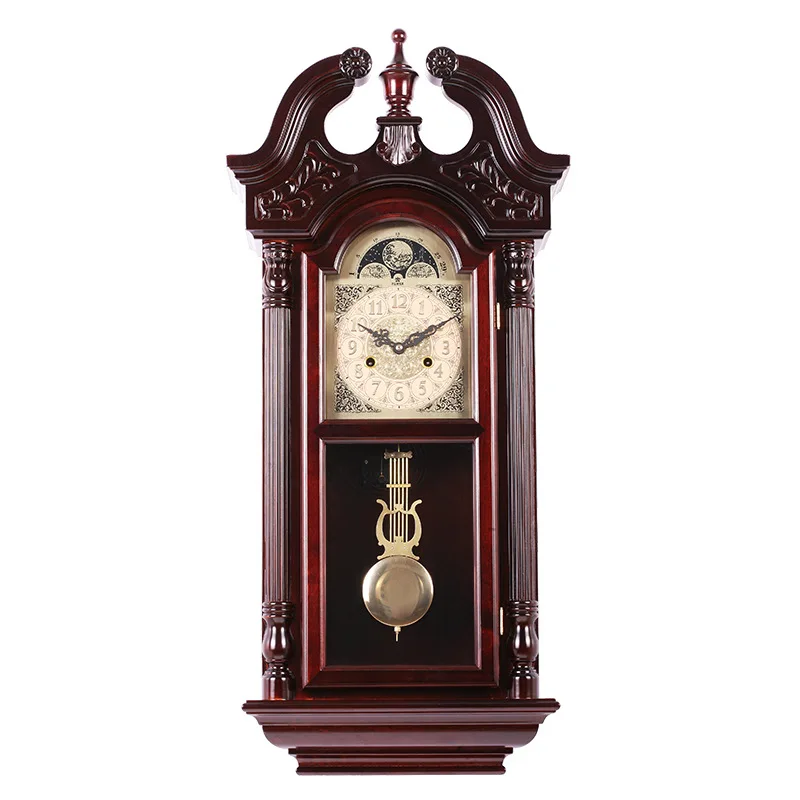 Name wood mechanical clocks chime clock large living room upscale retro