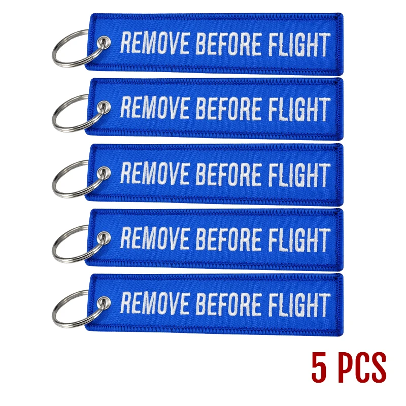 Remove Before Flight Keychain for Important Things Tag Blue Embroidery Key Fobs OEM Key Chain Jewelry Aviation Gifts (7)