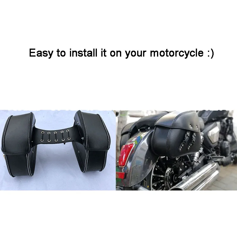 Sportster Motorcycle Saddle Bags For Harley Softail Pu Leather Side Tool Bag Luggage alforjas para moto bag sacoche bolso moto (6)