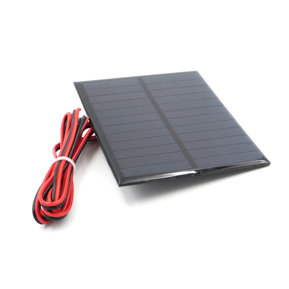 

1pc x 6V 1.1Watt with 100cm extend wire Solar Panel Polycrystalline Silicon DIY Battery Charger Small Mini Solar Cell cable toy