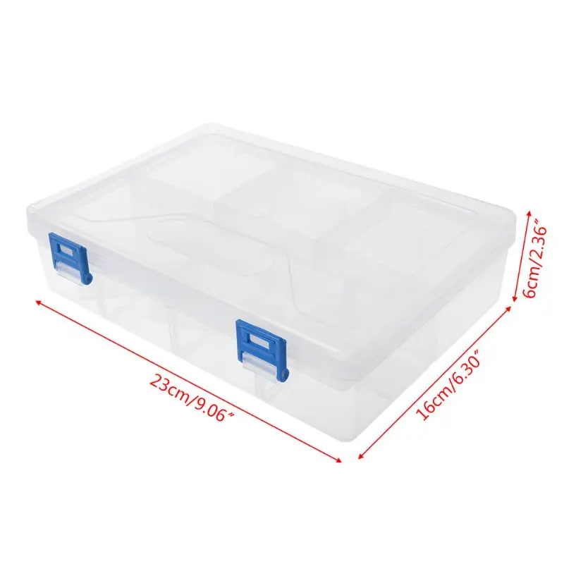 Double Layer Pencil Case Transparent Plastic Pen Storage Box Stationery School Office Supplies Kids Gift