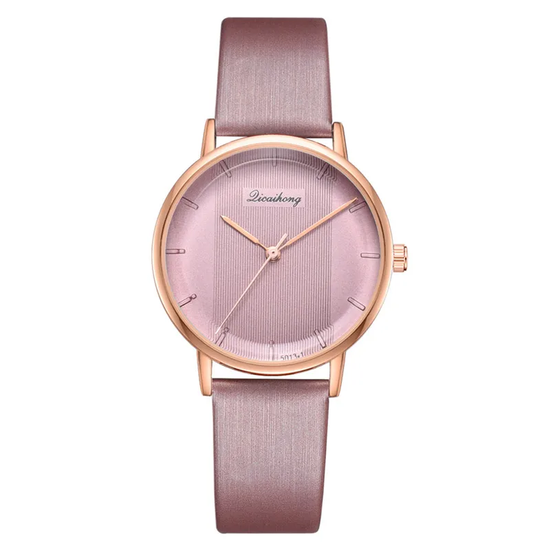 Часы женские кварцевые без цифрового монохромного циферблата Простые Модные