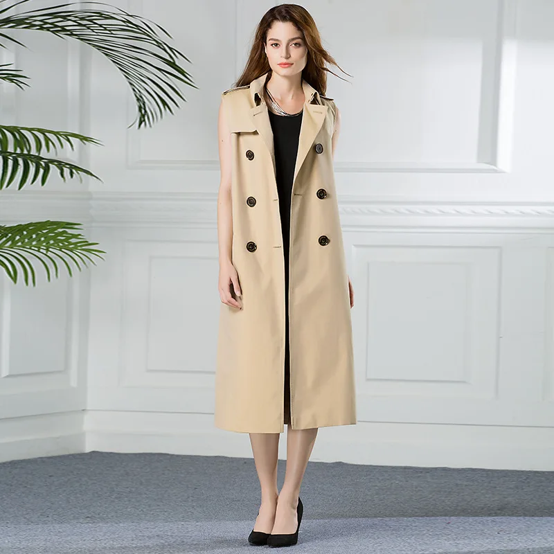 2017 womens vest trench coats clothing ladies elegant outerwear british