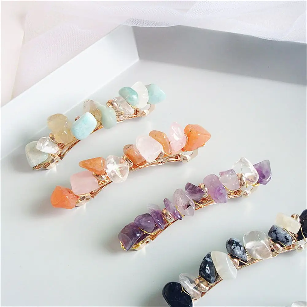 

1PC Retro Mori Pine Stone Hairpin Temperament Spring Clip Hairclips Barrettes Hair Pins Styling Tools Accessories