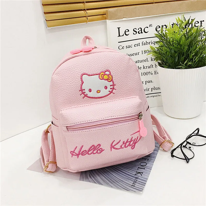 Hello kitty сумка модная сумка на плечо рюкзаки Kawaii hellokitty модные женские сумки на одно плечо из искусственной кожи детские плюшевые сумки - Цвет: D