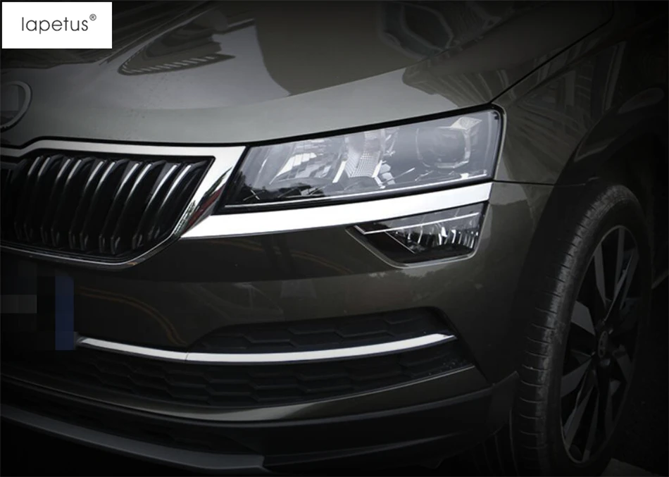 Аксессуары Lapetus ABS подходят для Skoda Karoq 2018 2019 2020 передние фары лампа век полоса