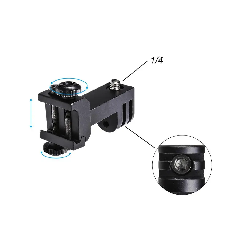 2в1 Picatinny Weaver Rail Adapter Kit Экшн-камера боковая пушка крепление для Gopro Hero sony SJCAM Eken Xiaomi Yi 4K пистолет страйкбол