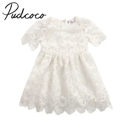 

Hot Princess Wedding Party Prom Birthday Dress Lace Tutu Dresses For Baby Girl 0-24M
