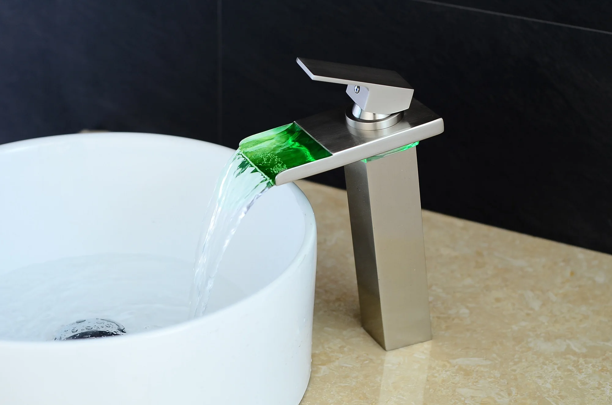 OUYASHI ванная комната смеситель на бортике с одной ручкой с одним отверстием светодиодный светильник